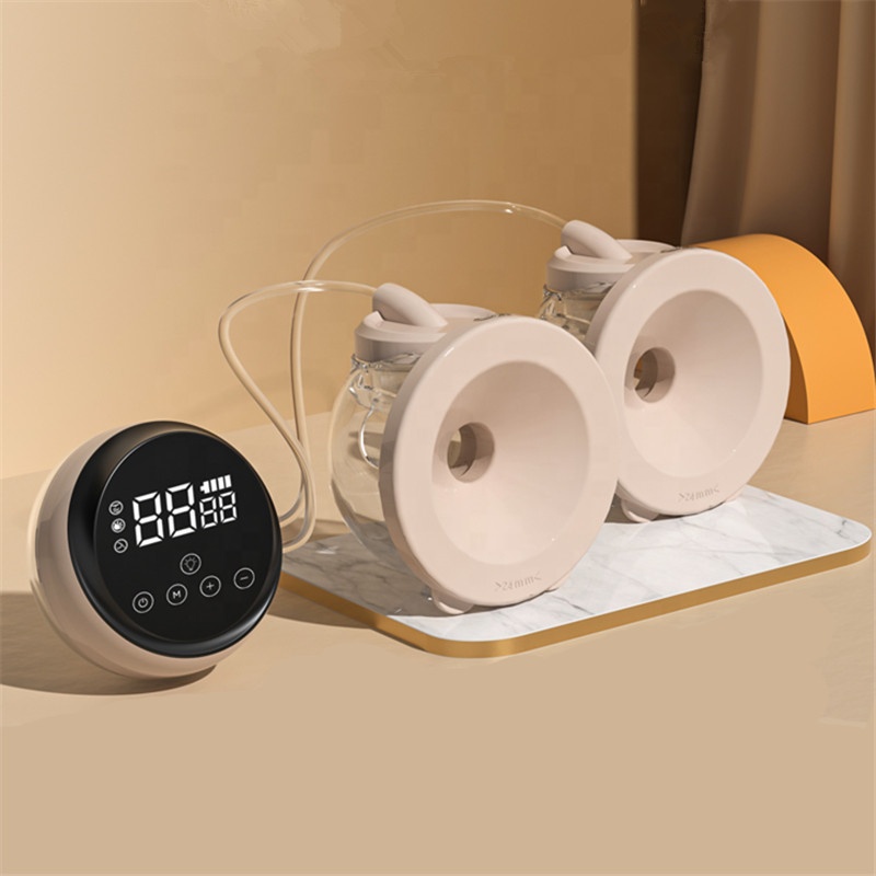 Portable 2 Pcs Electric Wearable Breast Suction Machine, Adjustable Suction Level