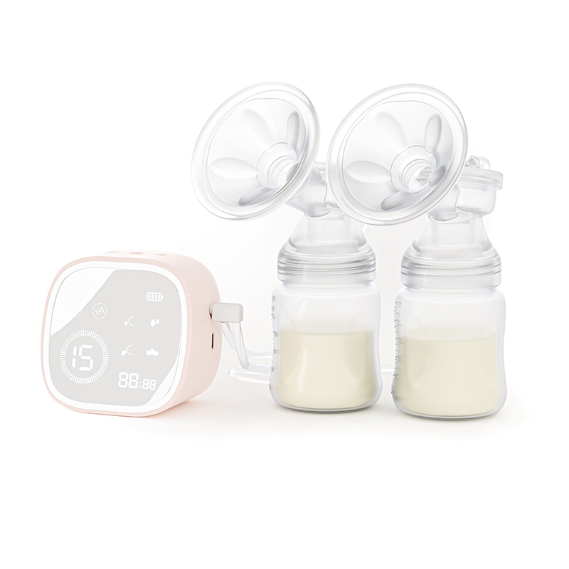 Rechargeable pain-free breast pump, double side & night light