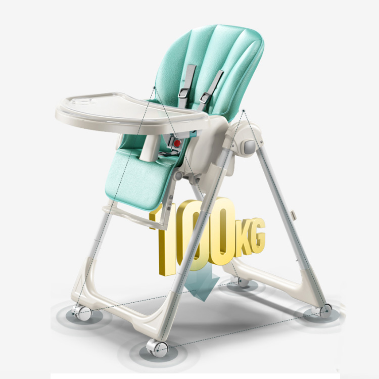 Wholesale adjustable baby feeding highchair with PU cushion