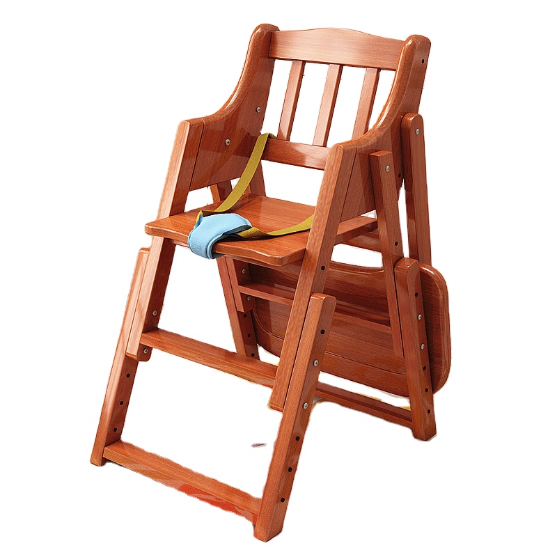 Foldable solid wood baby dining chairs, ergonomic & safe