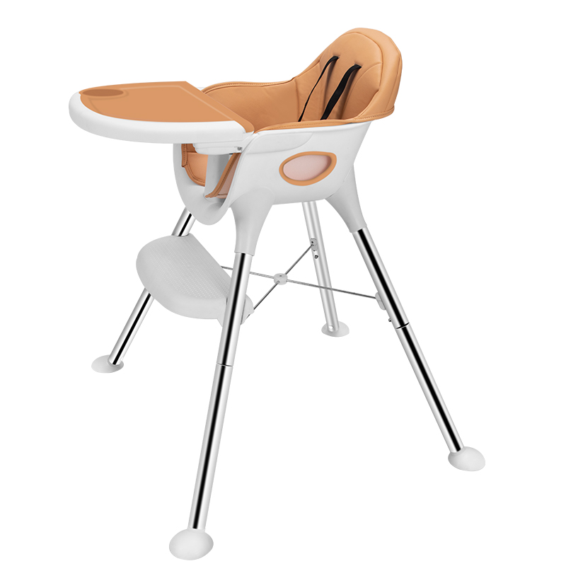 Stainless steel baby food eating chairs with PU cushion