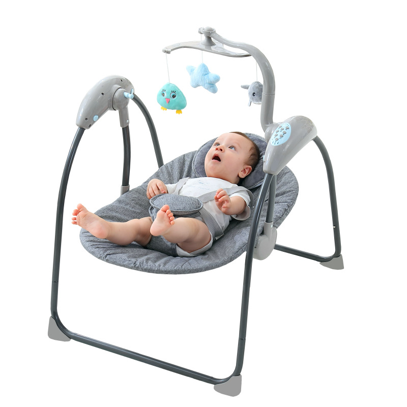 Safety electric plastic baby swing chairs with toys