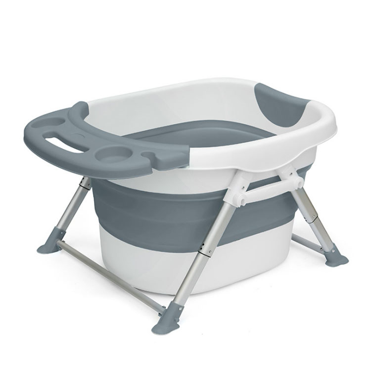 Eco-friendly kids bathtub, foldable bath basin with stand