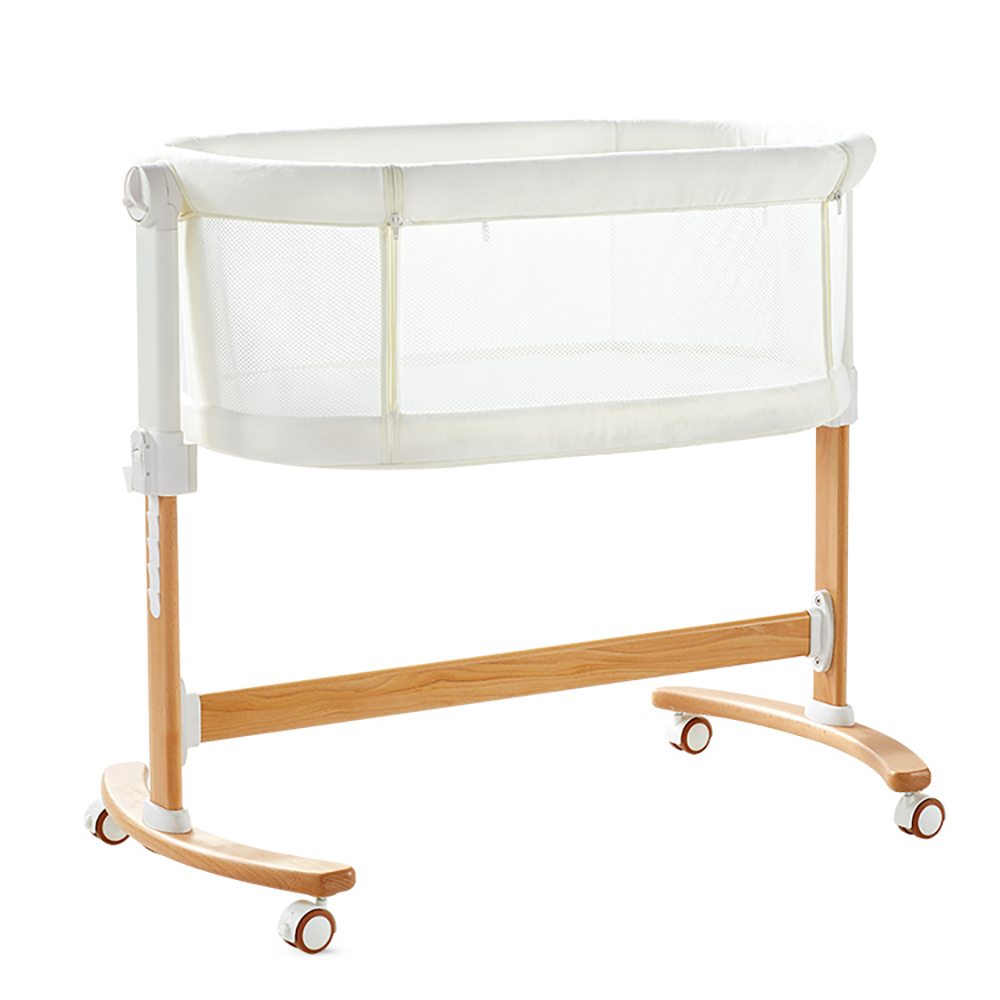 Adjustable baby cot bed, attachable portable
