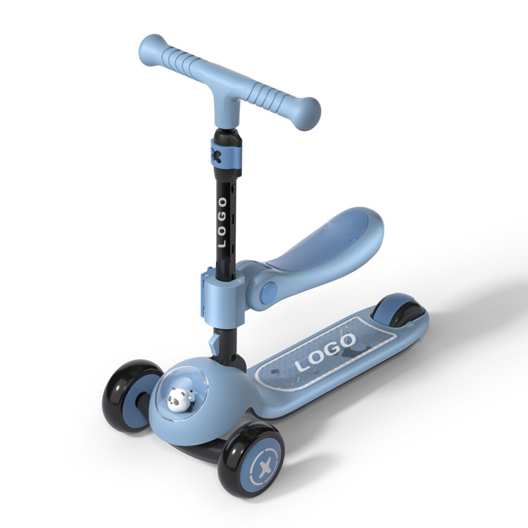 OEM 2 in 1 aluminum kids bike scooter with 3 wheels