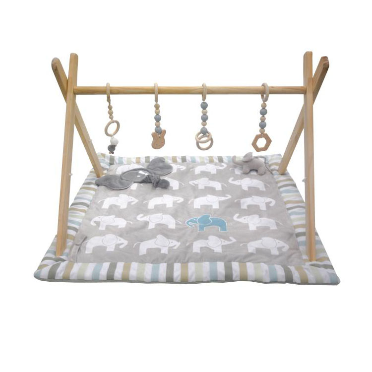 Educational baby play mats with soft plush and toys
