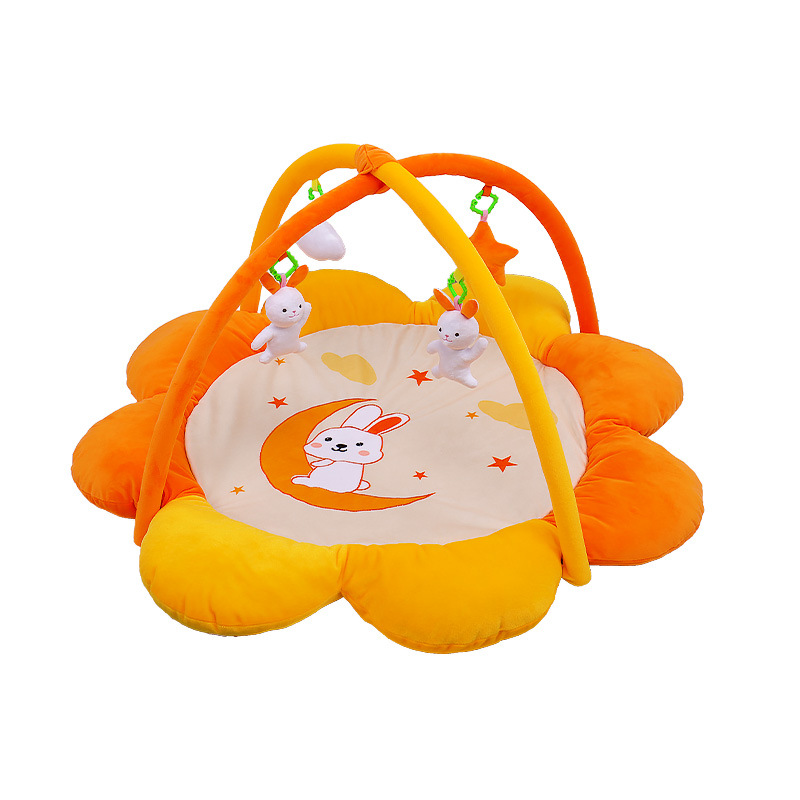 Baby play blanket with play arch, foldable crawling mat