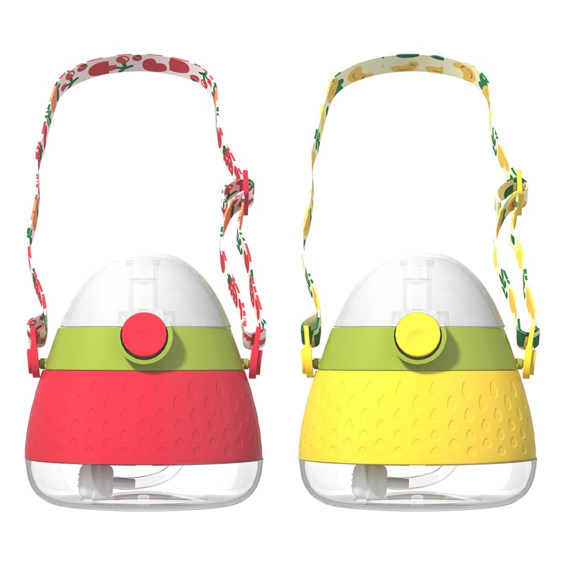 Leak-proof hygienic trainer cup , durable children's drinking bottle with straw