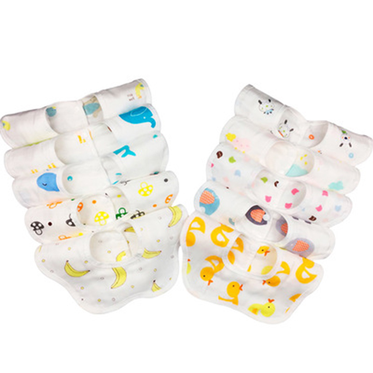 360 Degree rotatable organic cotton teething bibs for baby