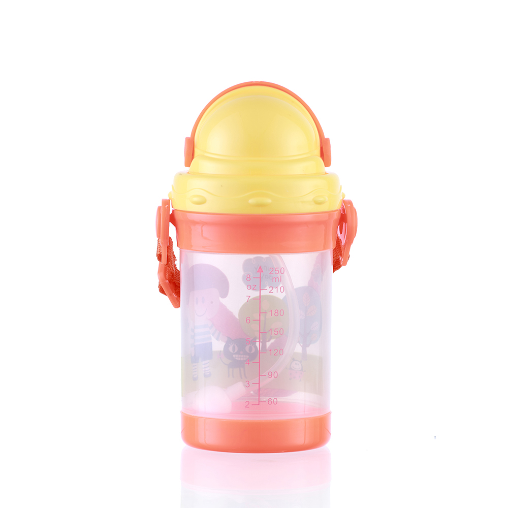 Children PP Sippy Water Cup With Weighted Straw