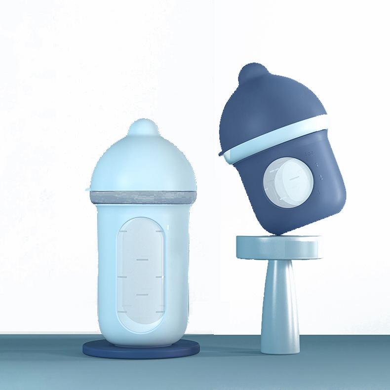 Anti-colic baby's initial bottle with teat, bionic feeding bottle