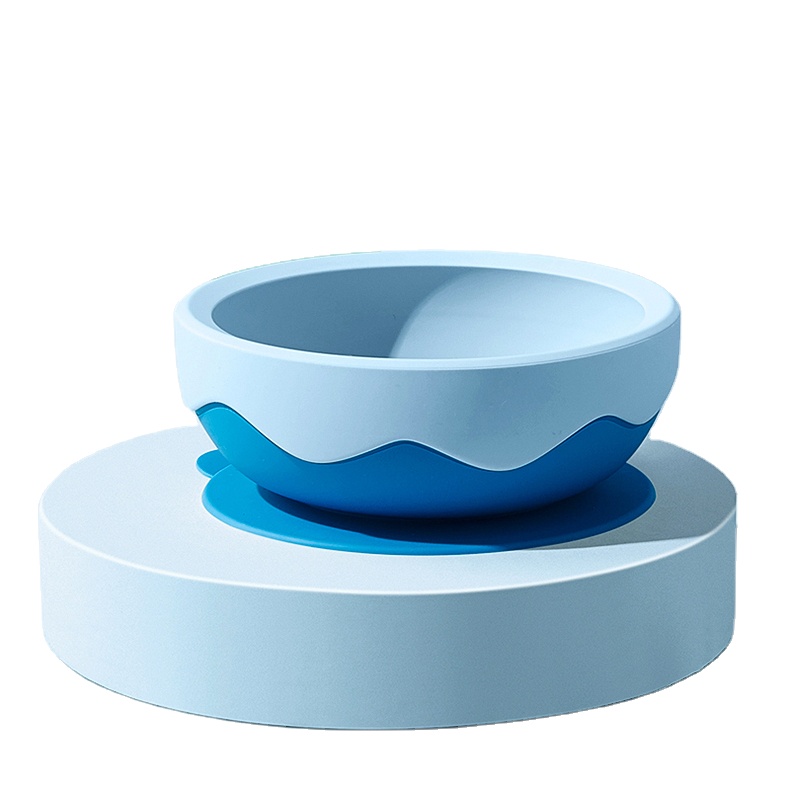 Silicone Baby Bowl, Non-Slip Children's Placemat with Suction Cups
