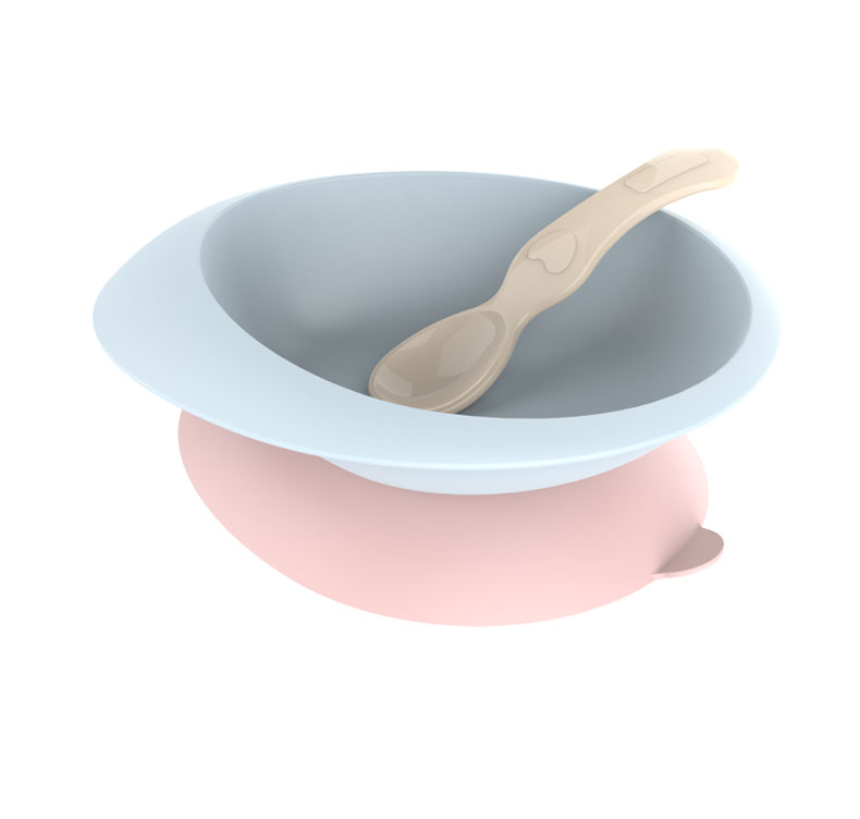 Portable non-slip baby bowl, food grade silicone