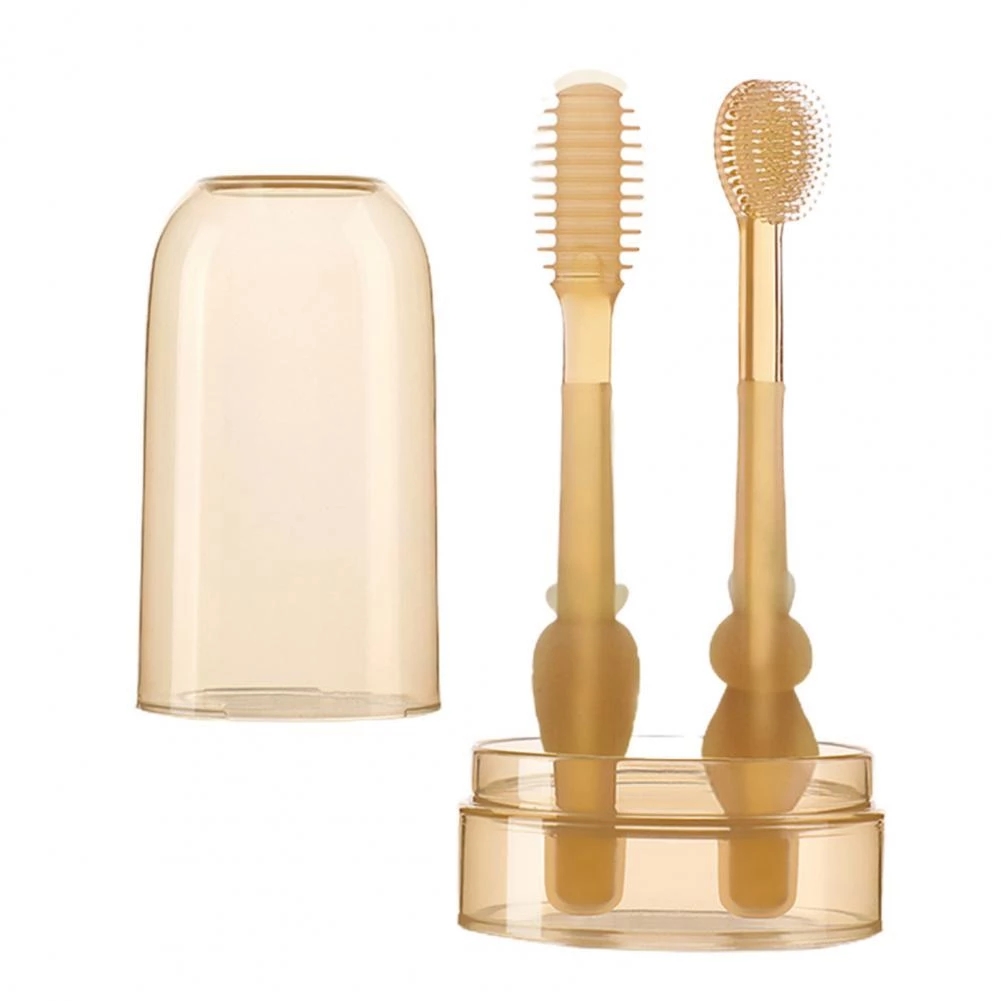 Silicone toothbrush 1 set of newborn tooth care